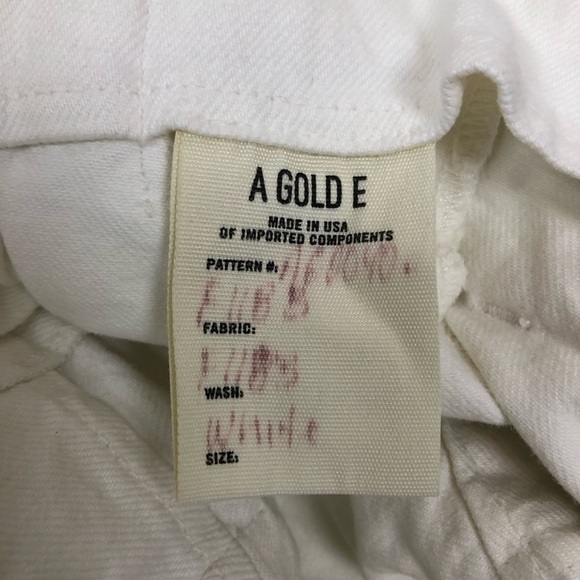 Agolde Celia Paperbag Waist Denim Shorts in Paste White size 25 with Belt - Picture 9 of 12